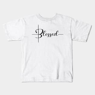 Blessed , Cute Graphic & Letter Print Kids T-Shirt